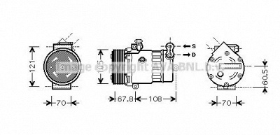 AVA QUALITY COOLING olk477 -  Компрессор, кондиционер